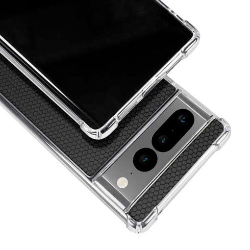Specialty Vinyl Black Hex Texture Google Pixel 7 Pro Clear Case